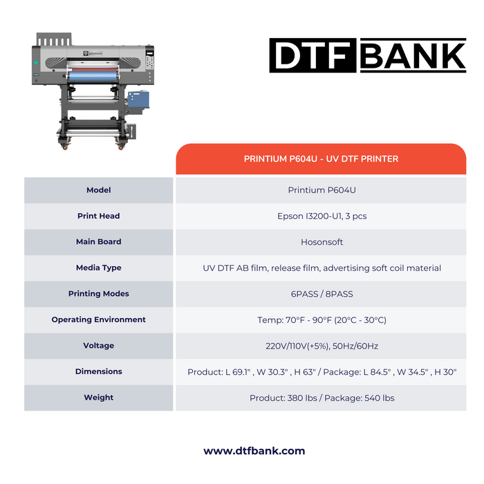 P604U - Impresora UV DTF